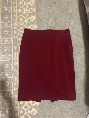 Halogen Maroon Pencil Skirt
